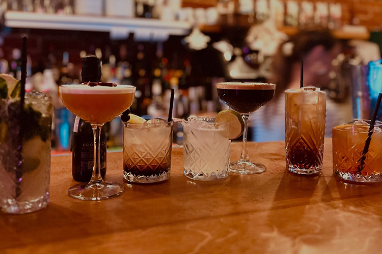 A selection of cocktails available at The Compass Bar in Cowes, Isle of Wight