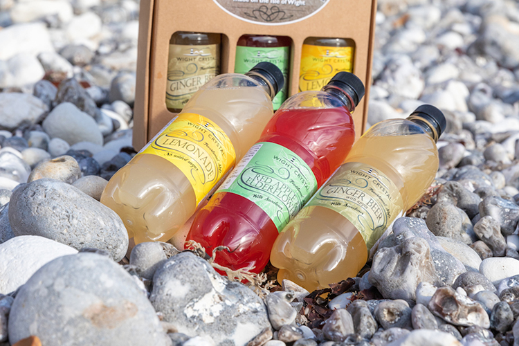 Range of carbonated soft drinks produced by Wight Crystal