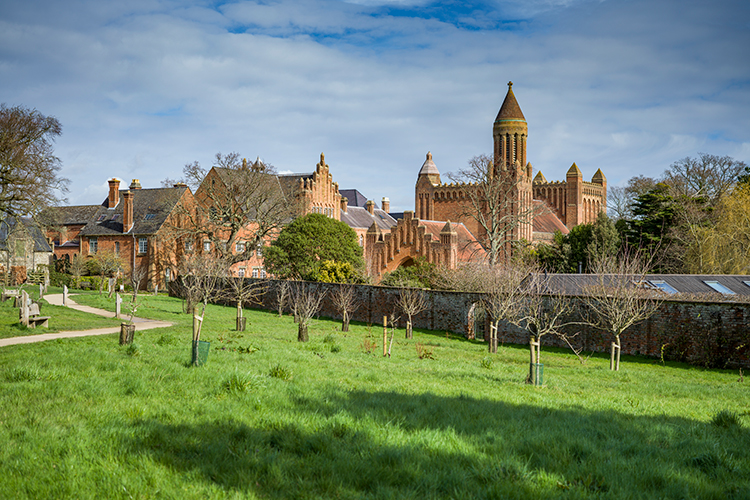 Quarr Abbey is a monastery on the Isle of Wight, home to a small group of Benedictine monks