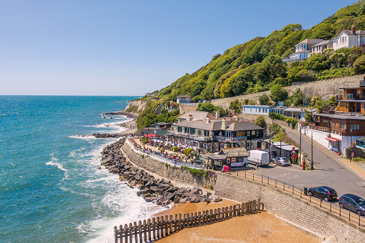 The Spyglass Inn, perched at the end of Ventnor Esplanade.