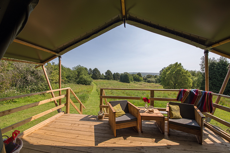 Sibbecks Farm safari tent accommodation on the Isle of Wight