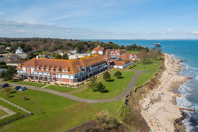 Bembridge Coast Hotel surrounded by landscaped gardens on the Isle of Wight