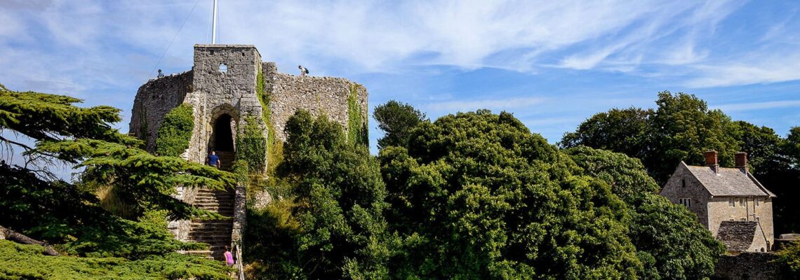 Carisbrooke Castle Carisbrooke view of castle building
